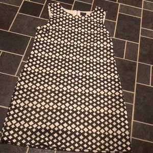 Mod print graphic tank dress